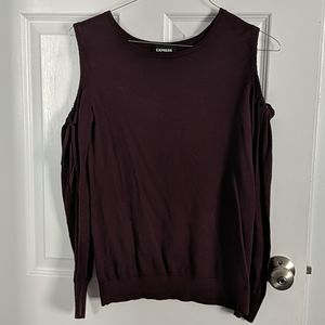 Cold shoulder sweater